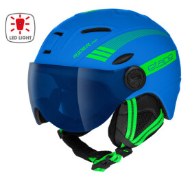 Etape dětská lyžařská přilba RIDER PRO LIGHT, modrá/zelená mat (technologie In-mold, velikost S (53-55cm))