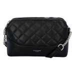 Módní prošívaná dámská koženková crossbody Freay, černá