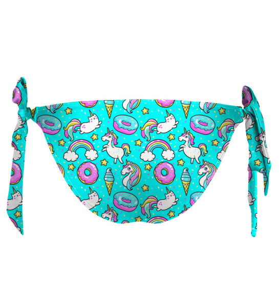 Aloha From Deer Teal Die Bikini Bows Bottom WBBB AFD572 Blue