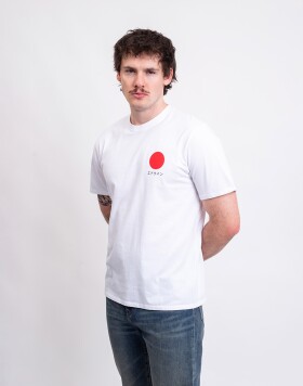 Tričko Edwin Japanese Sun TS White garment washed