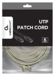 UTP patch kabel Cat6 15 m šedý / Patch kabel / U/UTP / čistá měď / RJ45-RJ45 (PP6U-CU-15M)