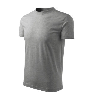 Base tričko unisex tmavě šedý melír 3XL