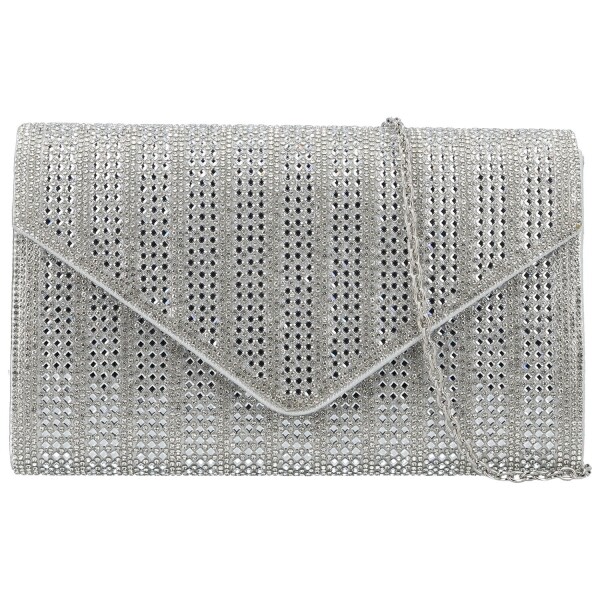 Třpytivé dámské psaníčko Michelle Moon Florida, stříbrné