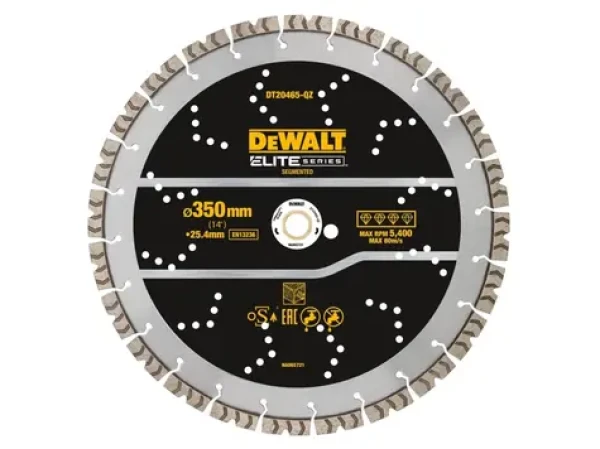 DeWalt DT20465 Elite Series / Diamantový kotouč pro řezání armatury / Průměr 350x25.4 mm (DT20465)