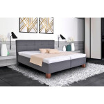 Čalouněná postel Mary 160x200, šedá, bez matrace