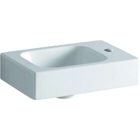 GEBERIT - iCon Umývátko bez přepadu s otvorem vpravo, 38x28 cm, bílá 124736000