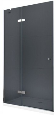 MEXEN - Roma Sprchové dveře křídlové 70, grafit, chrom se stěnovým profilem 854-070-000-01-40