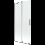MEXEN/S - Velar dvoukřídlá posuvná vanová zástěna 90 x 150, transparent, grafit metal 896-090-000-01-95
