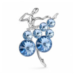 Brož Swarovski Elements Balerína - baletka, Stříbrná