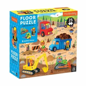 Mudpuppy Podlahové puzzle auta na stavbě