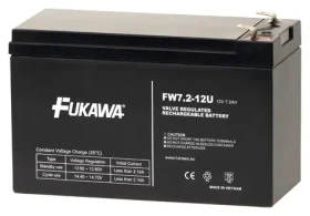 FUKAWA FW 7.2-12 F2U / Olověný akumulátor / 12V / 7,2 Ah / Faston F2 6,3 mm / AGM (11509)