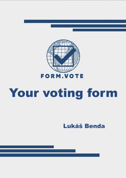 FORM.VOTE Your voting form - Lukáš Benda