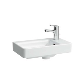 Laufen - Pro S Umývátko, 48x28 cm, 1 otvor pro baterii vpravo, s LCC, bílá H8159544001041