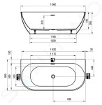 RAVAK - Freedom W Volně stojící vana, 1660x800 mm, bílá XC00100033
