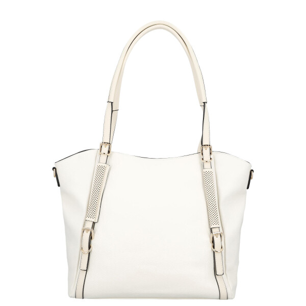 Stylová dámská koženková kabelka na rameno Zita, bílá