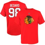 Outerstuff Dětské tričko Connor Bedard #98 Chicago Blackhawks Player Name Number Red Velikost: Dětské let)