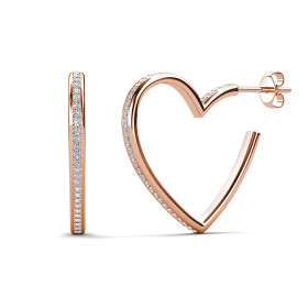 Royal Fashion stříbrné čtvertcové náušnice pozlacené 18k bílým zlatem Swarovski®
