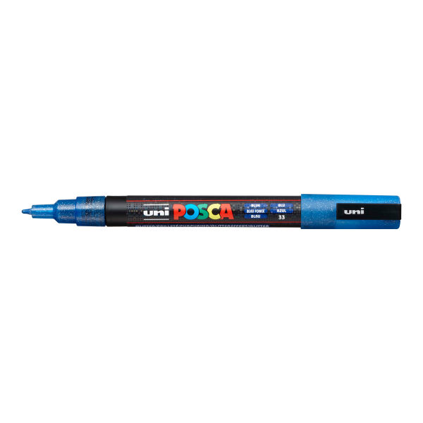 Popisovač Posca PC-3ML, 0,9 1,3 mm, třpytivě modrá