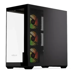 KRUX EXO černá / PC skříň / ATX / micro-ATX / mini-ITX / tvrzené sklo / 4x ARGB ventilátor (KRXD004)