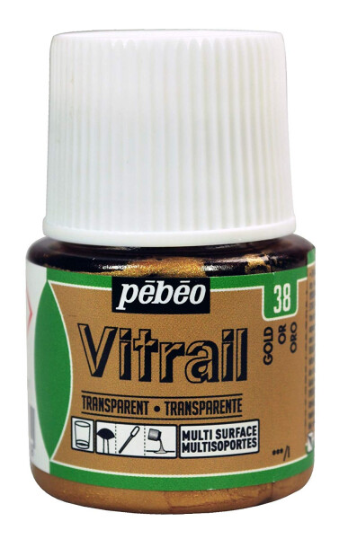 Barva na sklo Pébéo Vitrail - 38 zlatá