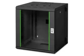 Digitus Unique černá / Nástěnný rozvaděč / 12U / 643x600x600 mm / skleněné dveře / IP20 (DN-19 12-U-3-SW)