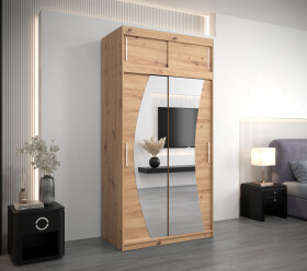 Šatní skříň Abi W0 s nástavcem Barva korpusu: Dub artisan, Rozměry: 120 cm, Dveře: Dub artisan