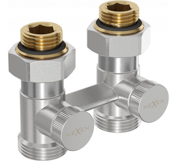 MEXEN - přímý připojovací ventil G1/2''*3/4'' nikl W912-012-01