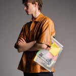 Taštičky na zip 3 ks LOQI TRANSPARENT Milky Neon