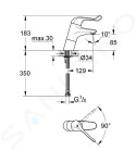 GROHE - Euroeco Special Páková umyvadlová baterie, chrom 32790000