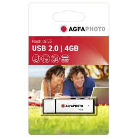 AgfaPhoto USB 2.0 4GB stříbrná / Flash Disk / USB-A 2.0 / R:12 MB/s / W:4 MB/s (10511)