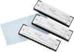 Fender Blues Deluxe Harmonica Pack of 3 with Case