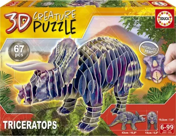 EDUCA 3D puzzle Triceratops