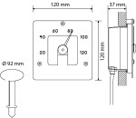 Cariitti vlhkoměr do sauny SQ - čtverec, černý 120x120 mm C1545858L