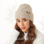 Dámská čepice AJS 48-489 fialová 52-56 cm