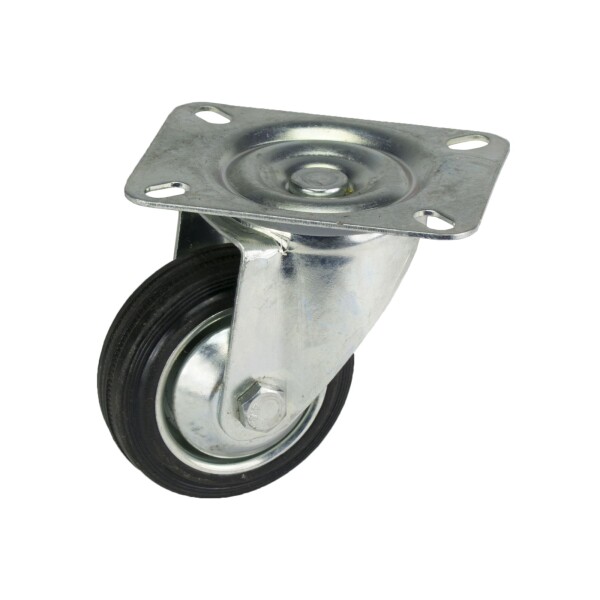 Kolečko pojezdové, 80mm, otočné, tvrdá pryž, 40kg