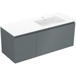 MEXEN/S - Orio koupelnová skříňka 120 cm s umyvadlem Otis pravá, 1S, 1D, grafit mat/bílá mat 91A13-12047-3-BBFF66-W18P01