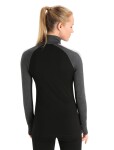Dámské triko dlouhý rukáv ICEBREAKER Wmns ZoneKnit™ 260 LS Half Zip, Jet HTHR/Black/Metro HTHR/Cb velikost: XL