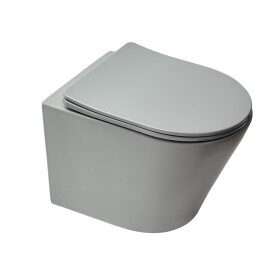 Wc závěsné SAT Infinitio včetně prkénka softclose, šedá mat, zadní odpad SATINF010RREXPLGRM SATINF010RREXPLGRM