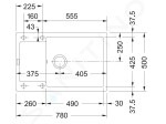 FRANKE - Maris Fragranitový dřez MRG 611-78 BB, 780x500 mm, bílá-led 114.0363.186