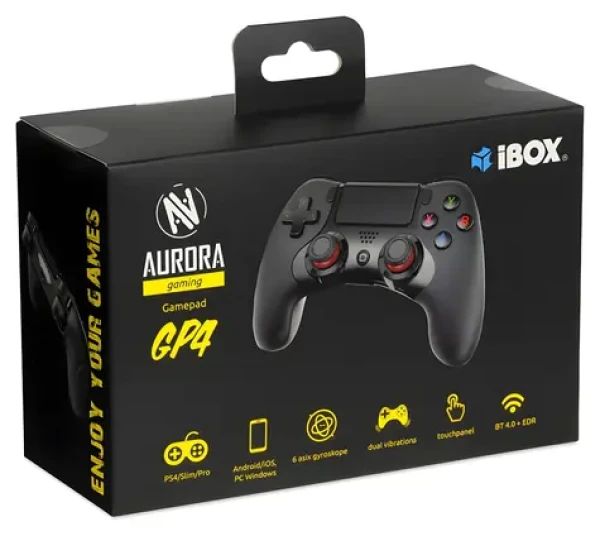 IBox Aurora GP4 černá / Gamepad / PS4 / PC / Android / iOS / Bluetooth (IGP4)