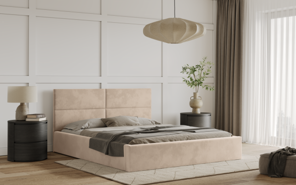 FRONTI Postel WASTO 160x200 béžová s úložným prostorem