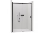 CERANO - Sprchové posuvné dveře Santoro L/P - 8 mm - černá matná, transparentní sklo - 130x195 CER-8050BD7261