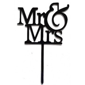 Dortisimo Zapichovací plastová dekorace Mr & Mrs černá