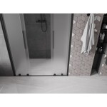 MEXEN/S - Velar L Duo posuvné sprchové dveře 150, dekor, černá 871-150-003-32-70