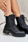 Zateplené boty worker na zip černé Leairae 37