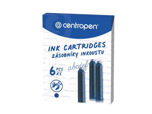 Inkoustové bombičky Centropen - modré, 6 ks