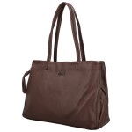 Módní dámská koženková kabelka na rameno Coveri Temari, coffee