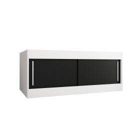 Nástavec na skříň Abi Barva korpusu: Bílá, Rozměry: 120 cm, Dveře: Černá