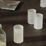 Ferm Living Skleničky Ripple Frosted Verrines 140 ml – set 4 ks, bílá barva, sklo