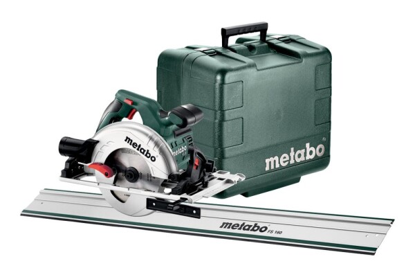 Metabo KS 55 FS set / Ruční okružní pila / 1200W / Průměr 160 mm / 5600 ot-min / Hloubka řezu 55 mm / kufr + lišta FS160 (691064000)